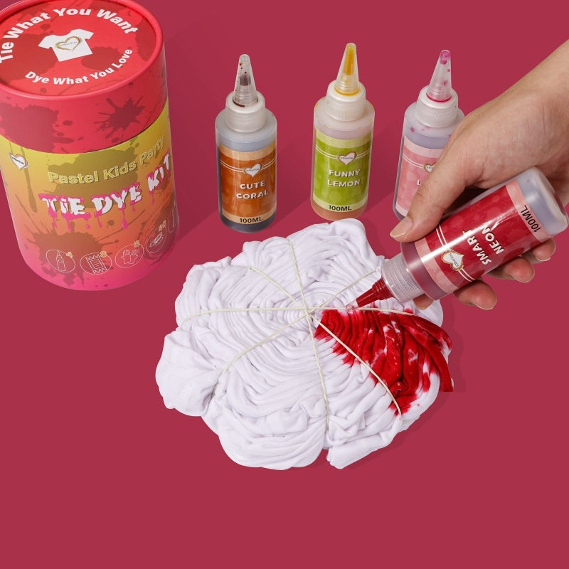 Neon Pink Lemon Yellow Tie Dye Dye | IOliveYou® Tie Dye Kits