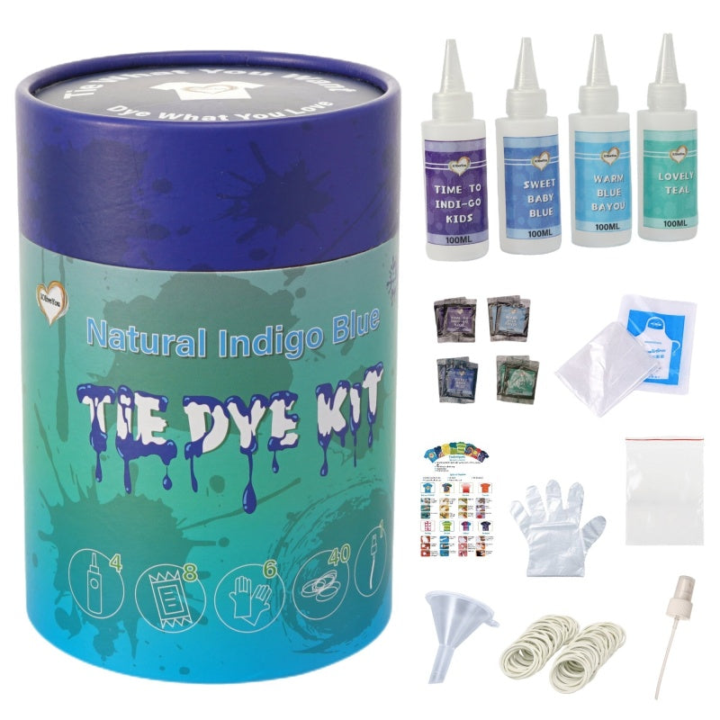 Navy Blue Indigo Teal Tie Dye Dye | IOliveYou® Tie Dye Kits