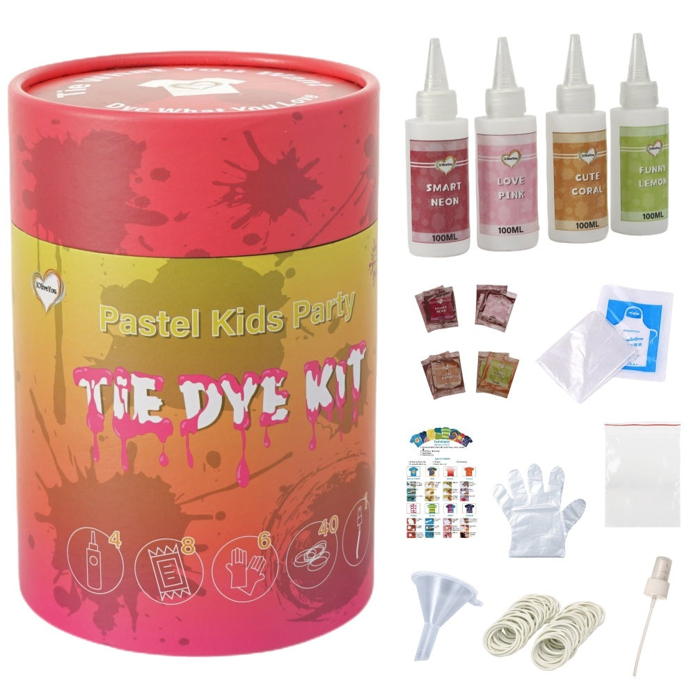 Neon Pink Lemon Yellow Tie Dye Dye | IOliveYou® Tie Dye Kits